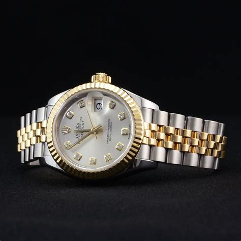 pre owned rolex lady datejust 28|rolex datejust 28 diamond bezel.